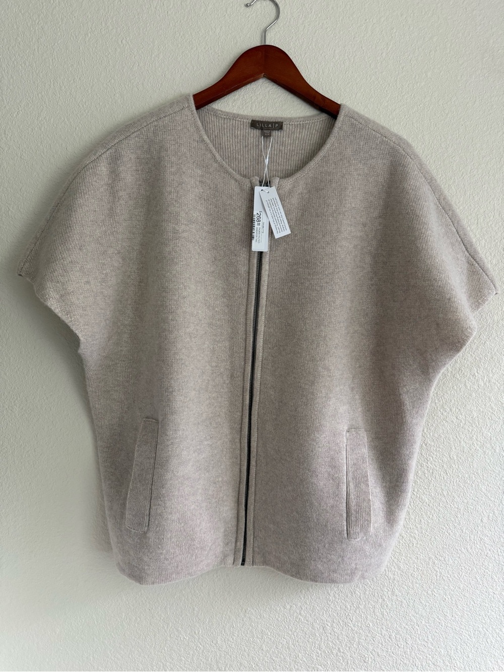 Lilla P Women’s 100% Merino Wool Oversized Felted Cocoon Sweater Jacket Size S